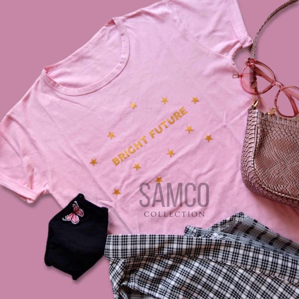 Kaos Wanita Katun Bright Future - SamcoStore