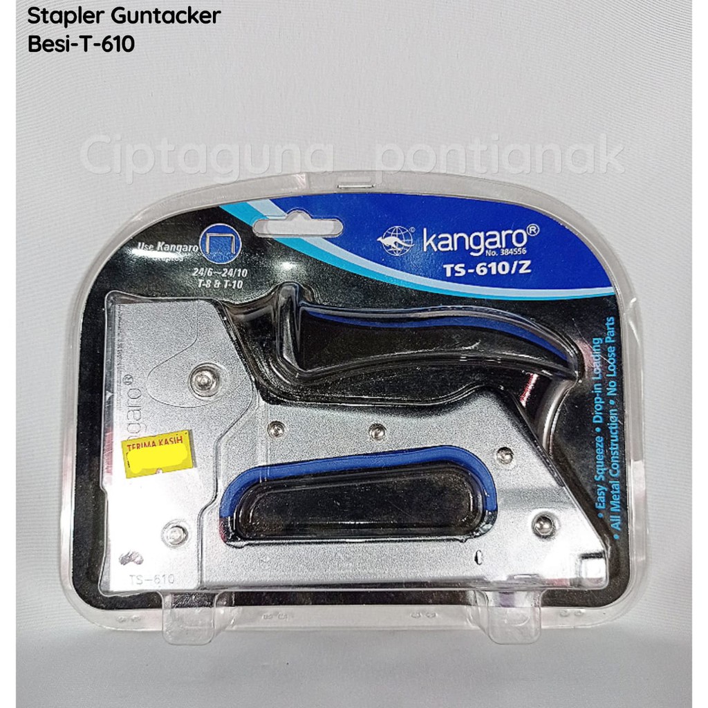 

TEMBAKAN STAPLES / STAPLE GUN TACKER BESI KANGARO T610 - MURAH!!!