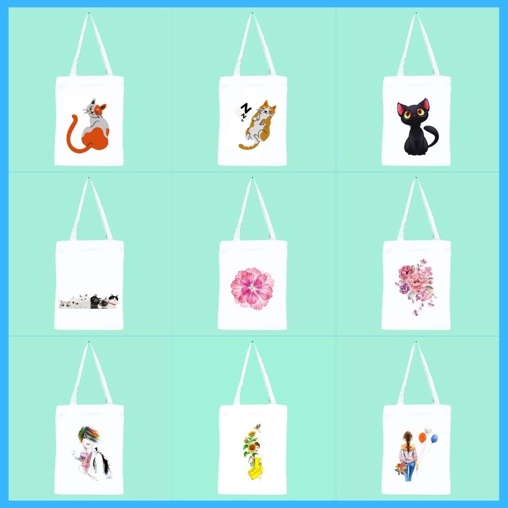 PART 6 TOTEBAG KAIN DRILL TAS TOTE bag fashion wanita pria unisex bahan kain drill halus premium korean kpop thailand raikantopeni merchandise bag