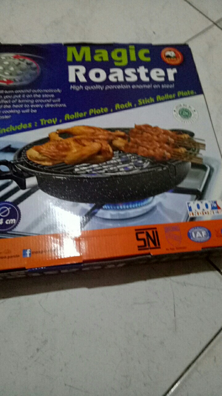 Maspion 34 Cm Magic Roaster Alat Pemanggang Sate, Ayam, Sosis Dll