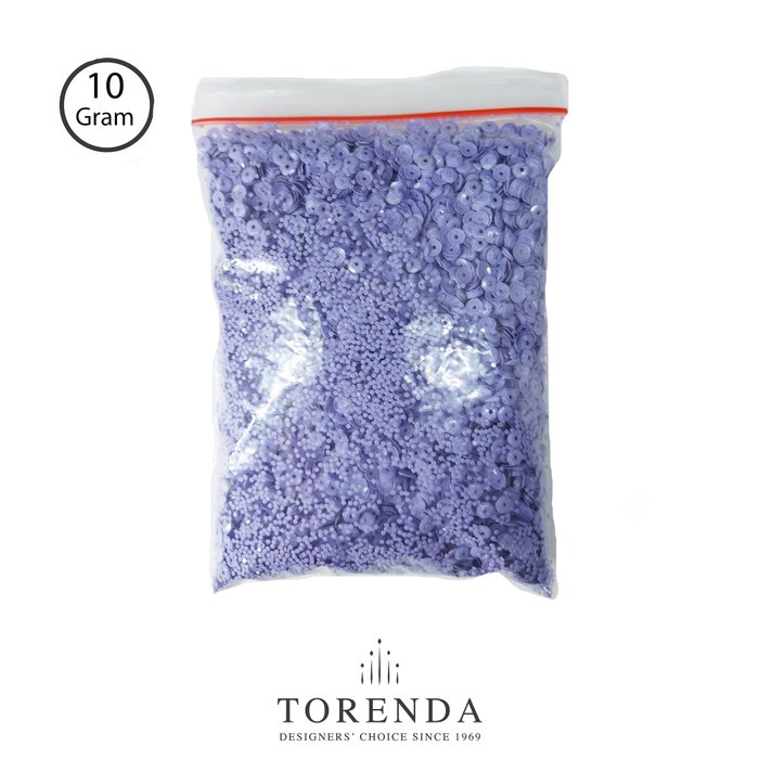 Torenda Payet Sequin Cup 3mm Ungu Lavender/Pack Col.030