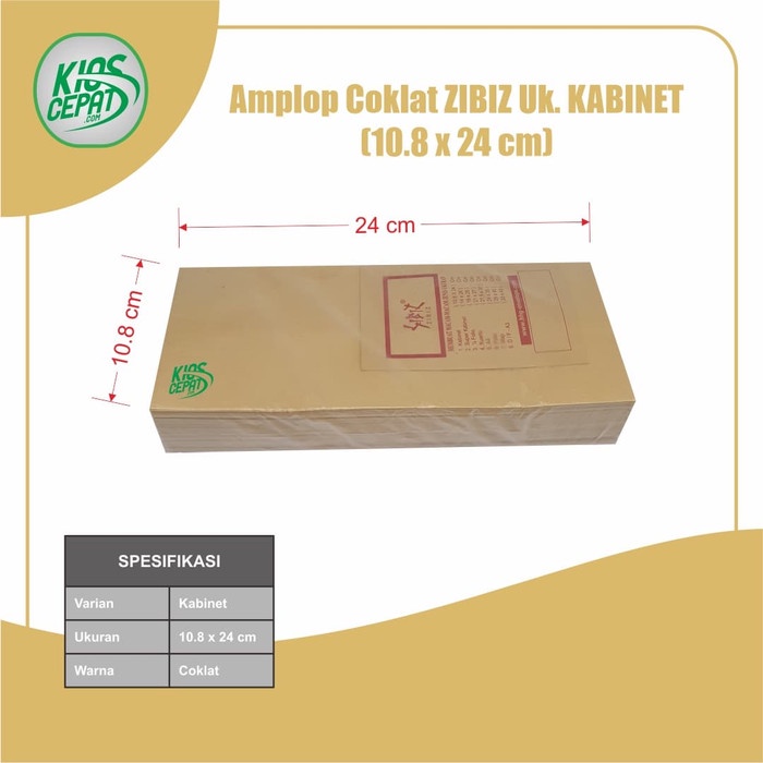 

Menyurat-Surat- Amplop Coklat Ukuran Kabinet (1Pack Isi 100Pcs) -Surat-Menyurat.