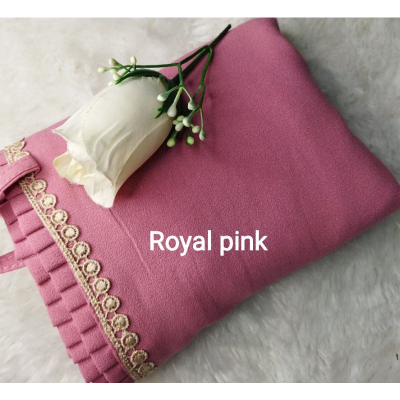 BERGO MARYAM KCB-LIPIT RENDA/AL'FADANI HIJAB-Royal pink