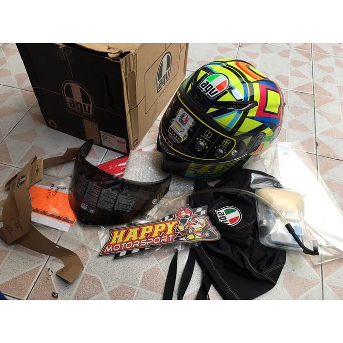 HELM FULLFACE AGV PISTA GPR SOLELUNA 2016 CARBON ORI ITALY BONUS VISOR
