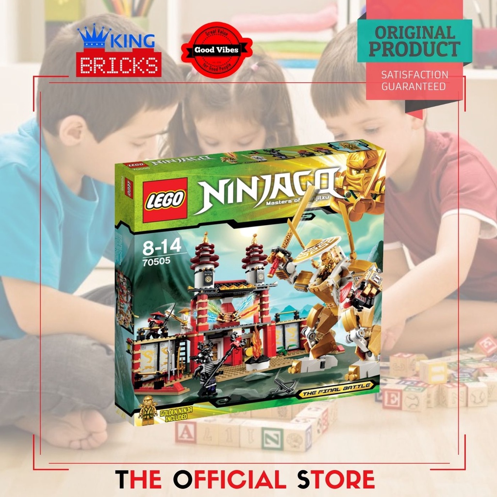 LEGO Original NINJAGO 70505 Temple Of Light - Mainan Anak Edukasi Film Robot Ninja Emas