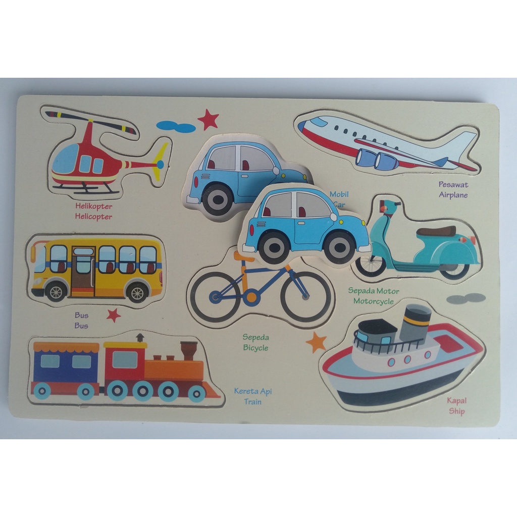 Puzzle kayu Mainan edukasi