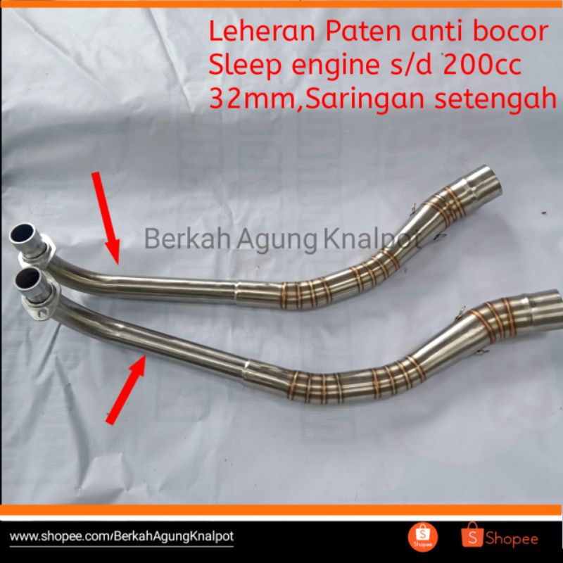 Pipa leher knalpot sleep engine 32mm/Leheran jupiter/Leheran