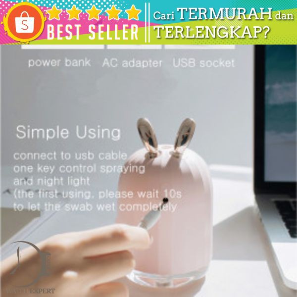 3Life Air Humidifier Pelembab Udara Aromatherapy 220ml - White Deer - Pink