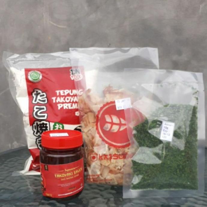 

paket takoyaki komplit (lengkap dengan ao nori)
