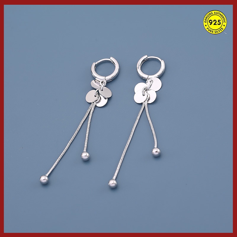 Anting Gantung Panjang Bahan Sterling Silver 925 Untuk Wanita