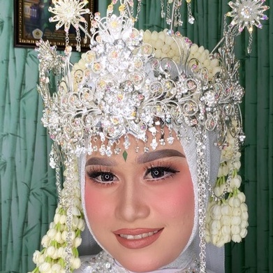 Siger manten Vanny 3Dimensi  Silver/siger sunda pengantin baru/siger baru/siger terlaris