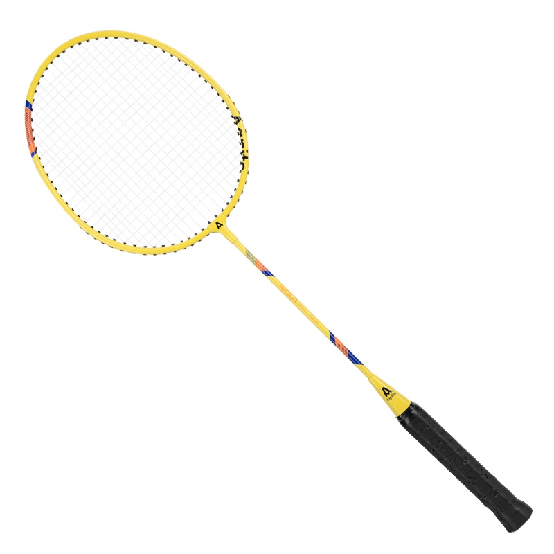 Agnite Badminton Racket / Raket Bulu Tangkis isi 2 Warna Kuning dan Biru Komposisi Karbon Senar Nylon Gratis 3 Kok F2101