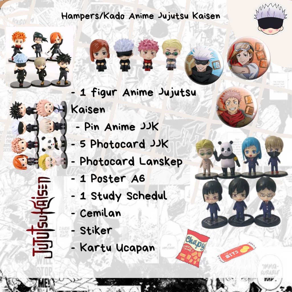 Kado/Hampers Anime Jujutsu Kaisen // Bisa COD (Baca Deskripsi)