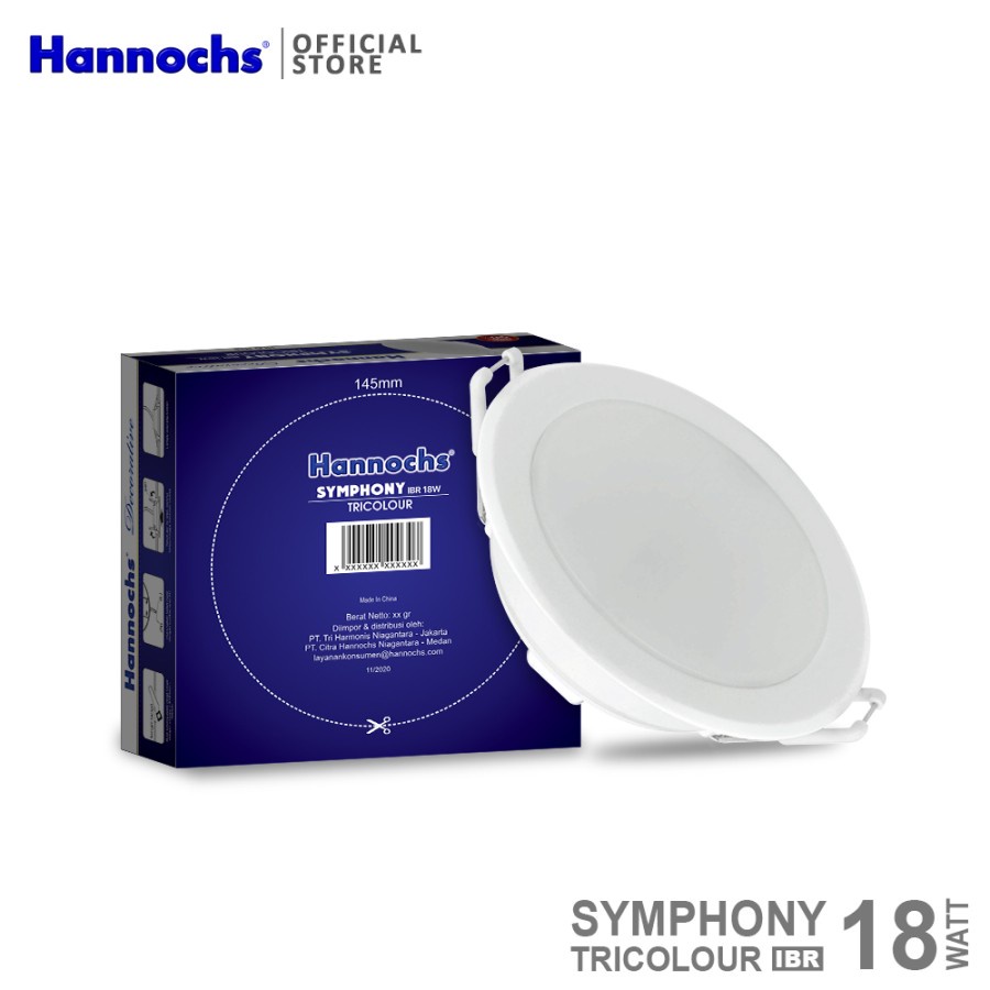 Hannochs Downlight LED Symphony Tricolour 7, 12, 18, 25 watt IBR