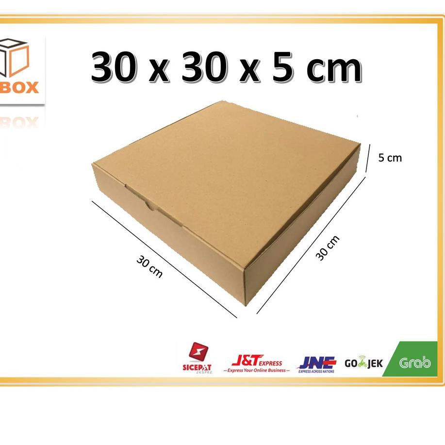 

1.1 HARGA GROSIR (10pcs) Kardus 30x30x5 cm...Die Cut untuk kotak Aksesoris dll, model box pizza