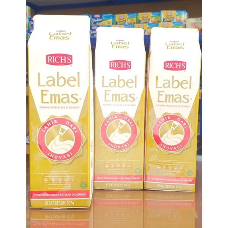 

Rich's Gold Label Wipping cream 950ml/Krim Kue/Krim untuk dessert/butter cream/Krim Kue/Isian Roti/Krim Kopi