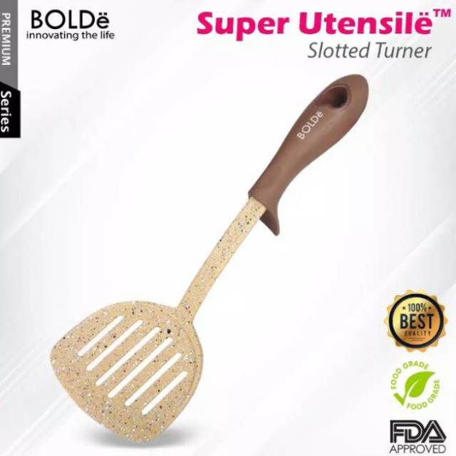 Bolde Super Utensil, irus, sutil, solet, spatula, sendok soup ladle slotted turner