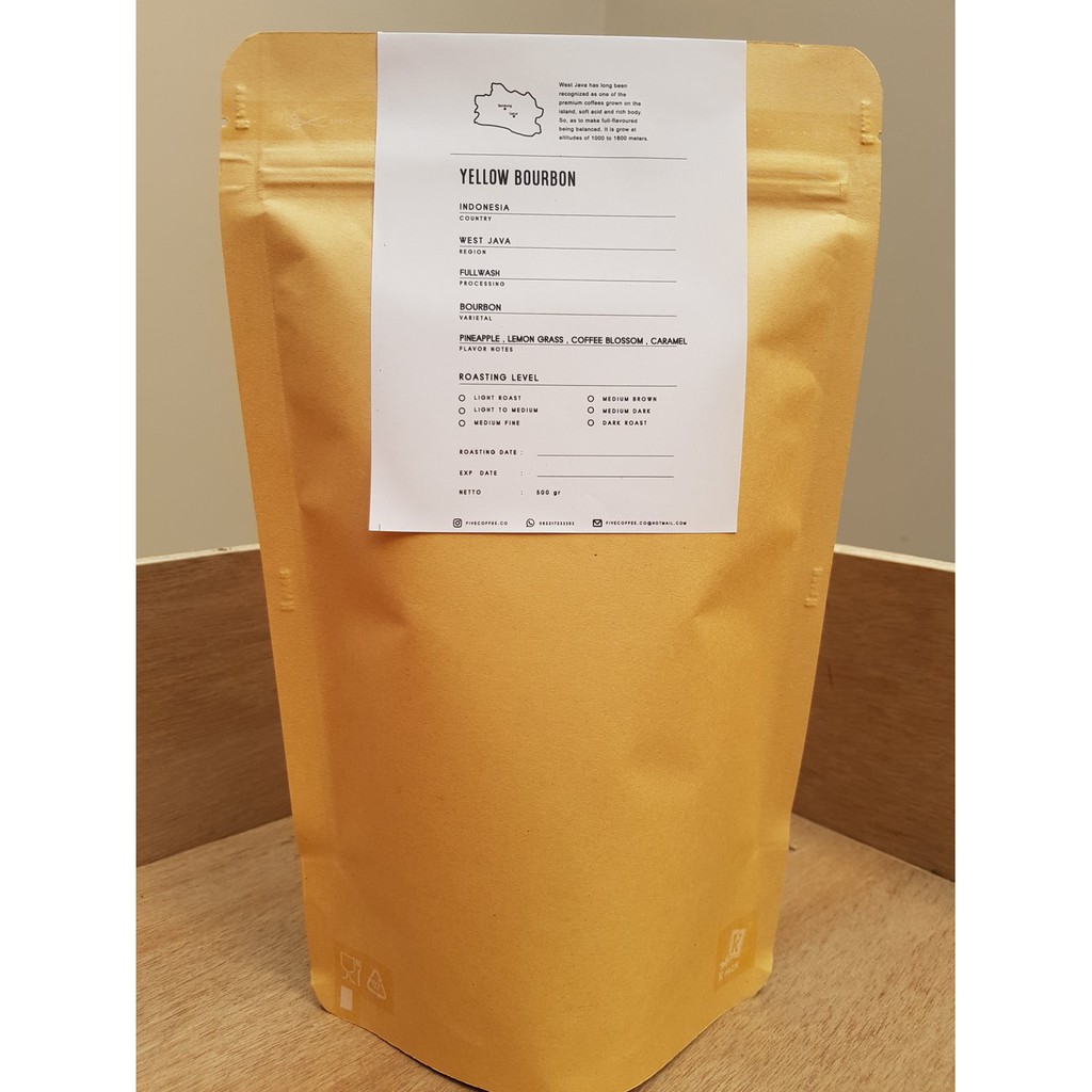 

Kopi Arabica Yellow Bourbon 250gram By FiveCoffee Terlaris