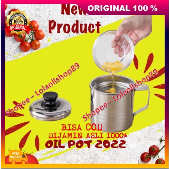 Oil Pot Filter Oil Oil Pot Filter Gelas Saringan Minyak Stainless Steel 100% ASLI ORIGINAL