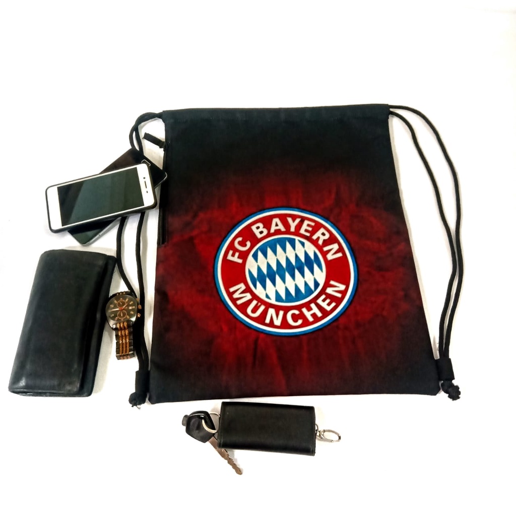 Tas Gymsack Tas Olahraga Tas Serut Tas Serut Ortuseight - Gymsack - String Bag - Tas Punggung - Tas Olahraga - Futsal Sepakbola Club Munchen Bayern