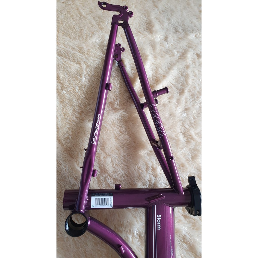 Frame Fork plus Handlepost Fnhon Storm V Brake 20 22 inch Warna UNGU Chromlly