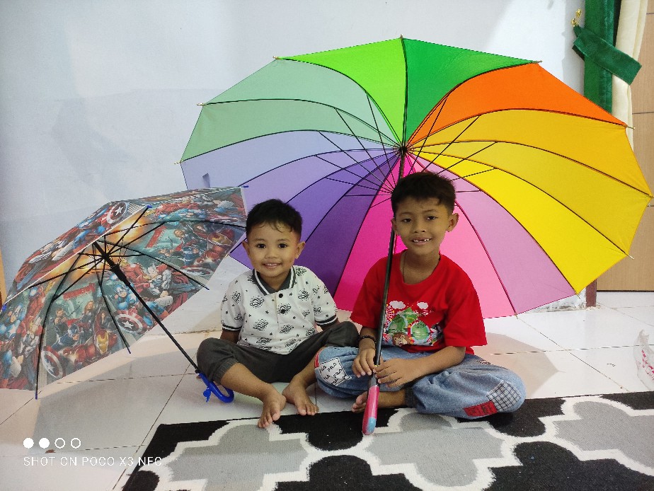 Payung Golf Pelangi/silver