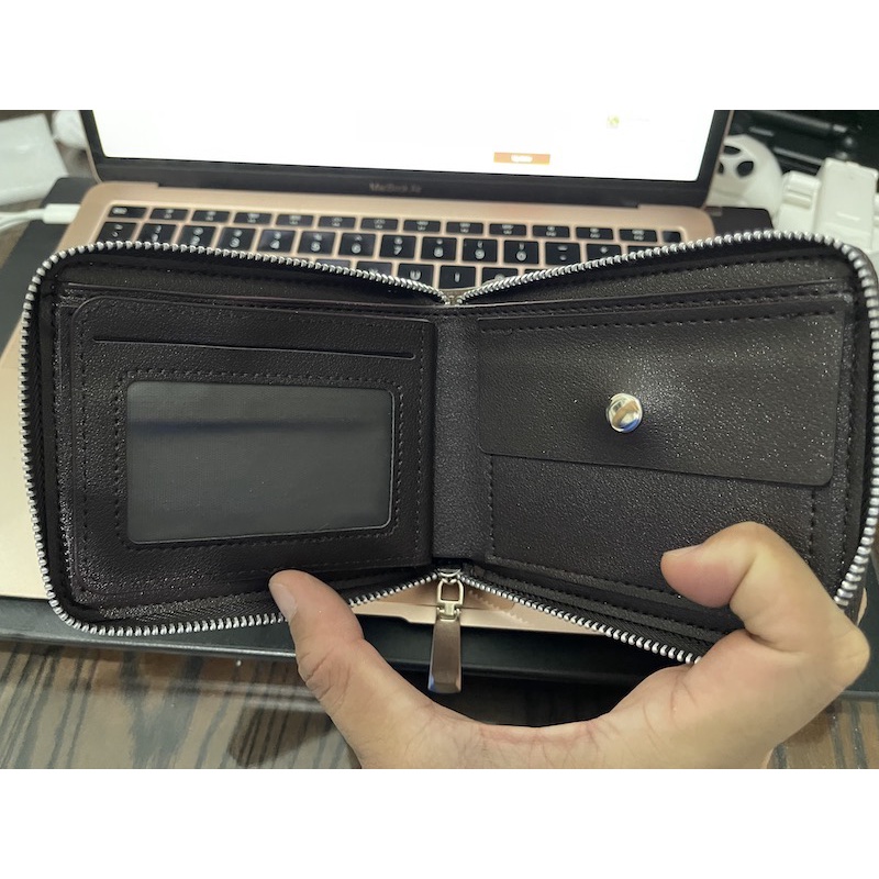 ORIGINAL BALISI 129-1 DOMPET RFID LIPAT PRIA DENGAN ZIPPER DAN TEMPAT KOIN