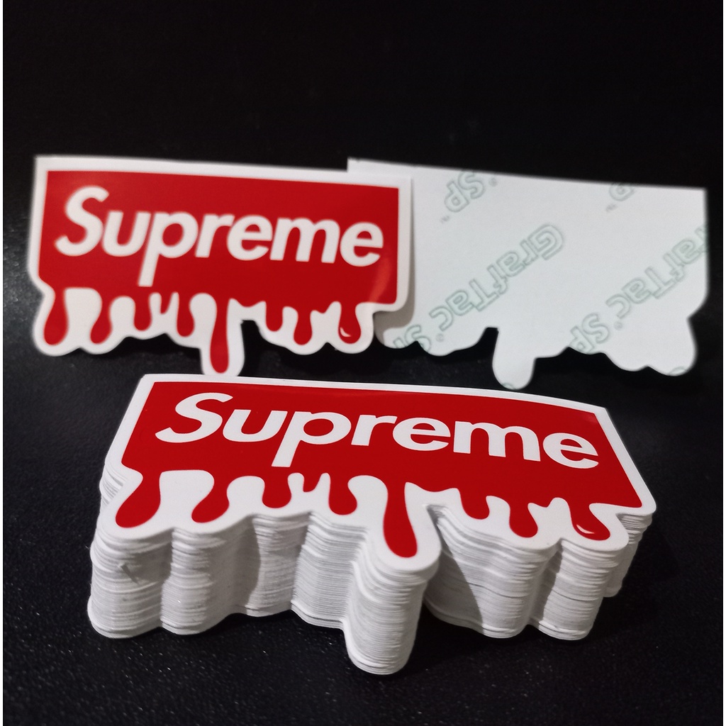 STIKER GRAFTAC - Logo Supreme - STIKER AESTHETIC LAPTOP, AKSESORIS HP, ANTI AIR, MOTIF,HELM