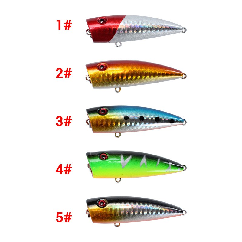 SYFishing 1Pcs Classical Laser Popper Umpan Pancing 7cm/9.3g Swimbait Fishing Lure Ikan Floating Bass Bait Wobbler Kail Memancing Tackle