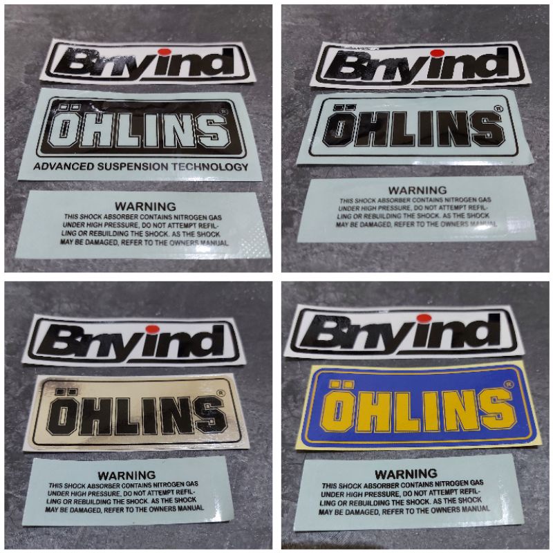 STICKER OHLINS SHOCK