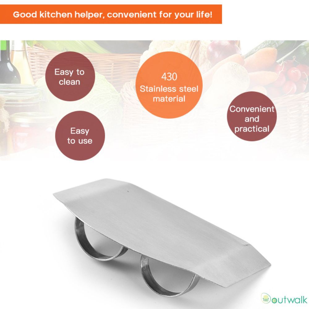 Pelindung Jari Bahan Stainless Steel 304 Serbaguna Anti Potong Untuk Dapur