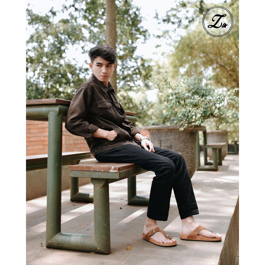 ENZO | Indopride | Sandal Jepit Kulit Asli Simple Pria/Cowok/Men - Sendal - Footwear Zapato