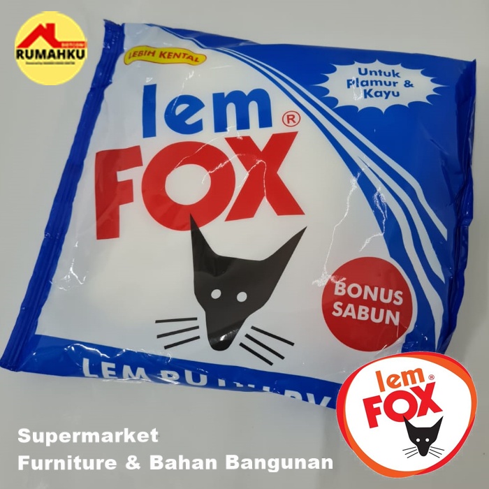 

LEM FOX BUNGKUS 600GR GRATIS SABUN - LEM FOX PUTIH - LEM FOX REFILL - LEM PUTIH - LEM KAYU 600GR