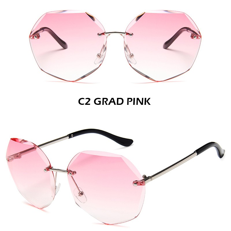 (YUZHU) Bayar di Tempat Korean Trendy Candy Color Bulat Kacamata Hitam Wanita/Pria Sunglasses