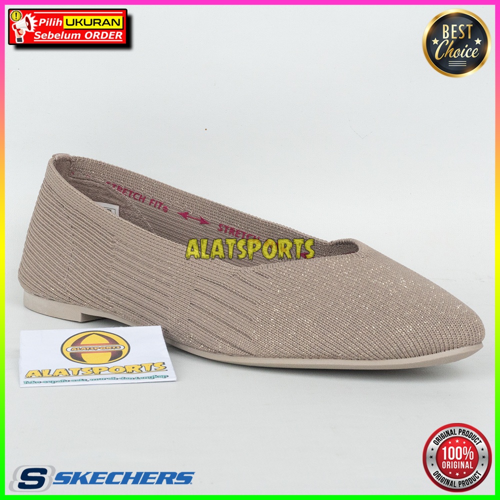 Skechers Cleo Crave 158017-TPE Sepatu Flat Shoes Wanita Original