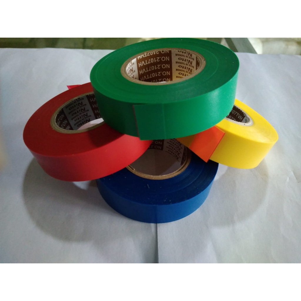 Isolasi Nitto / Isolasi Listrik Nitto Hitam Merah Biru Kuning Colour
