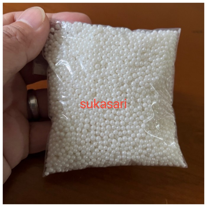 

Speinkle Pearl mutiara putih 2mm 100gr mini pearl white taburan hiasan