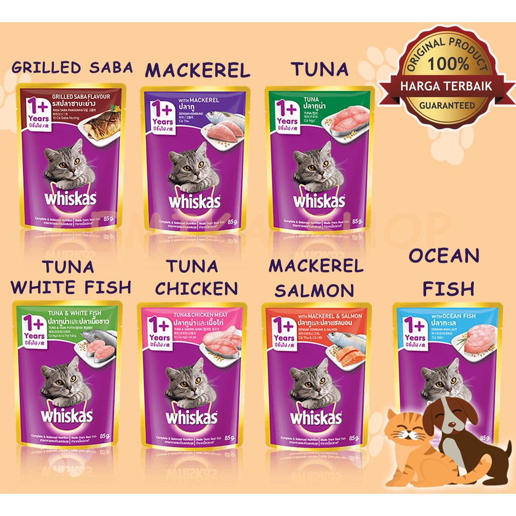 WHISKAS ADULT 85 GR | MAKANAN KUCING | CAT FOOD