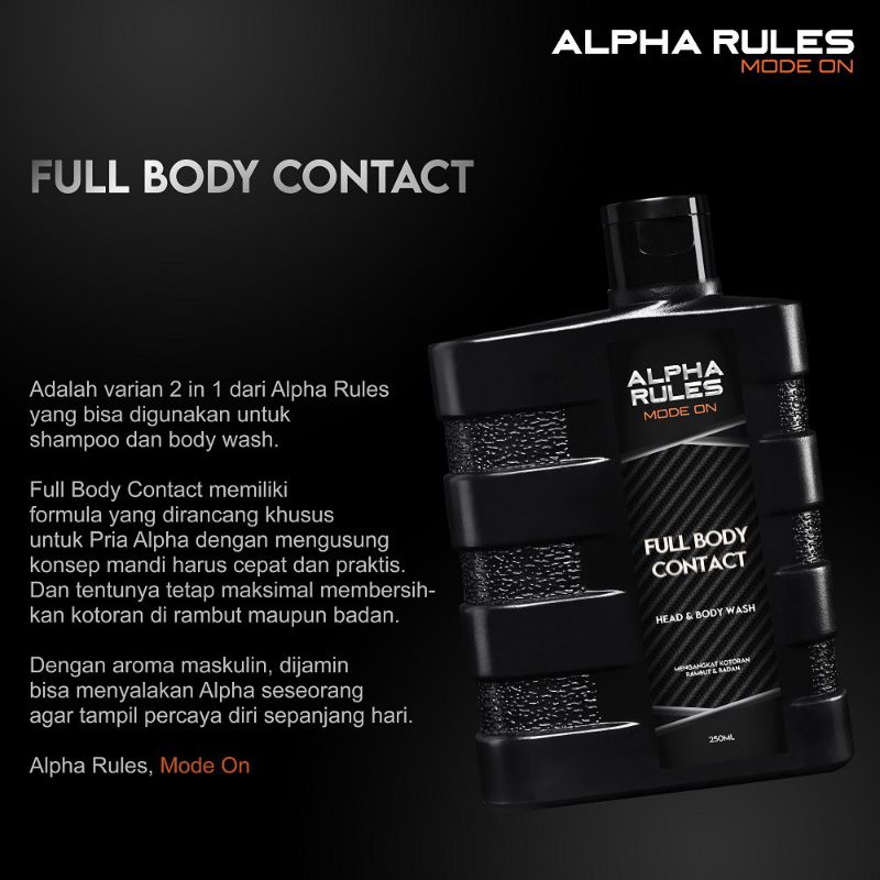 ALPHA RULES FULL BODY CONTACT HEAD&amp;BODY WASH