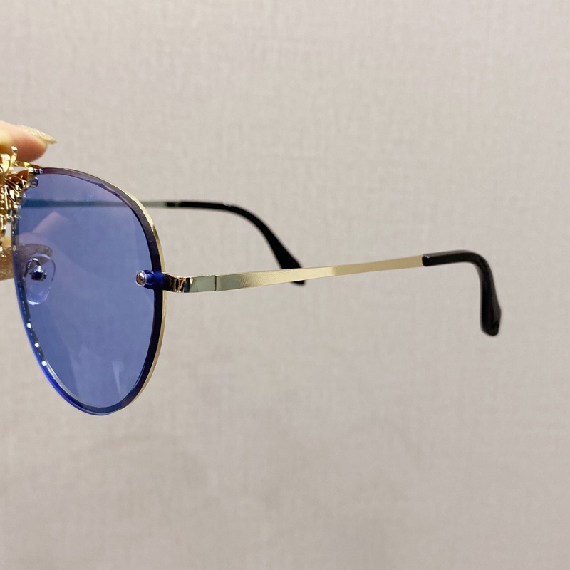 Kacamata Hitam Aviator Bahan Metal Gaya Retro Untuk Pria Dan Wanita