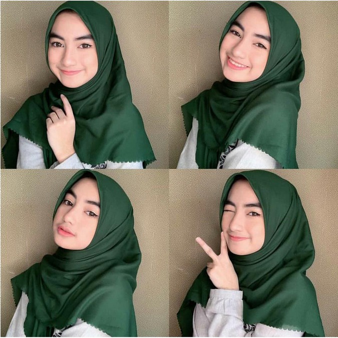 NunuLisaTan- hijab wanita model terbaru trand kerudung bella square segi empat