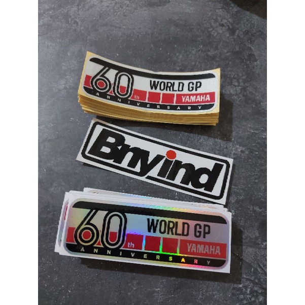 STICKER 60TH ANNIVERSARY WORLD GP PRINCUT