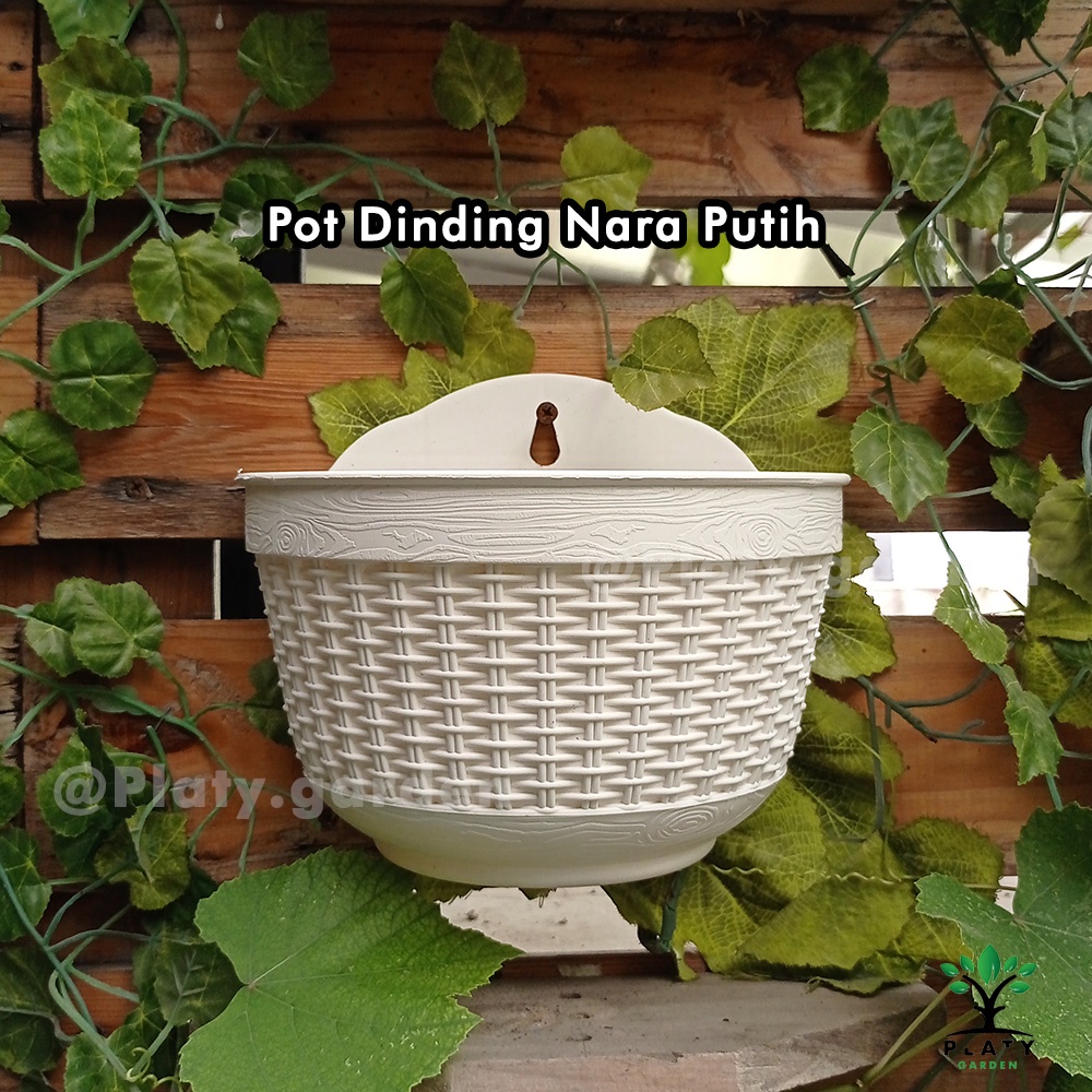 Pot Nara 18 &amp; 20 Tempel Dinding Motif Rotan | Pot Dinding