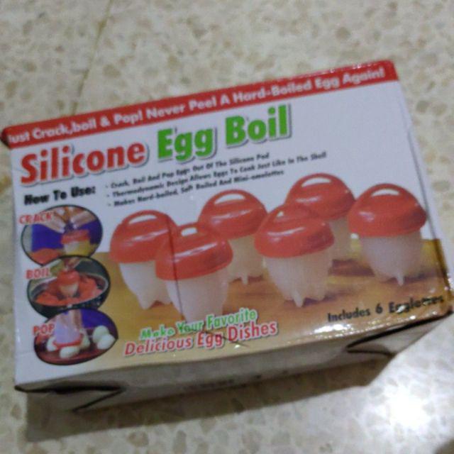 Silicone Egg Boil Cetakan Telor Tempat Rebus Telur Wadah