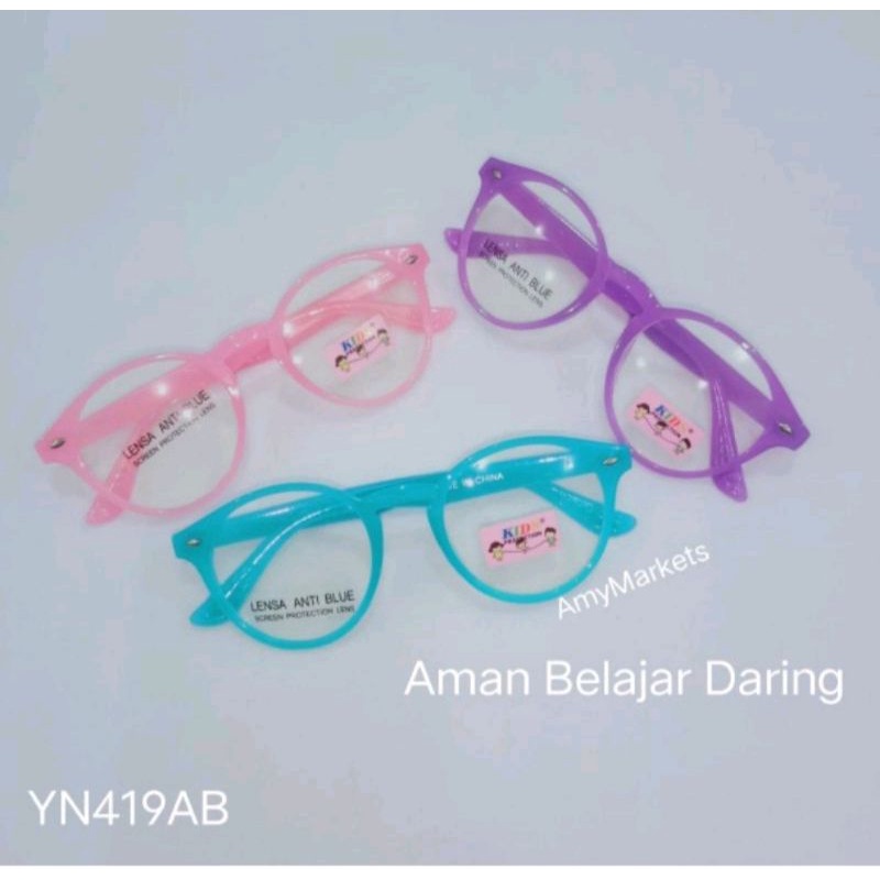 90. YN419AB. Kacamata Anak Lensa BlueRay (Anti Radiasi Sinar Biru). Aman Main HP & Daring Seharian.-3