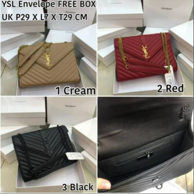Tas YsL Envelope /TAS Fashion Wanita Quality Semi Premium Authentic