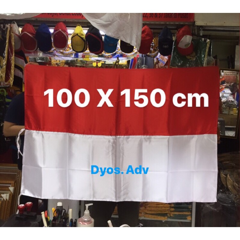 bendera merah putih satin 100x150cm