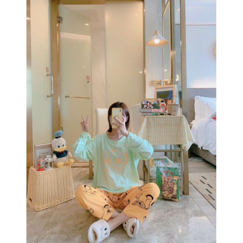 setelan baju tidur piyama wanita import murah cp simba lion king