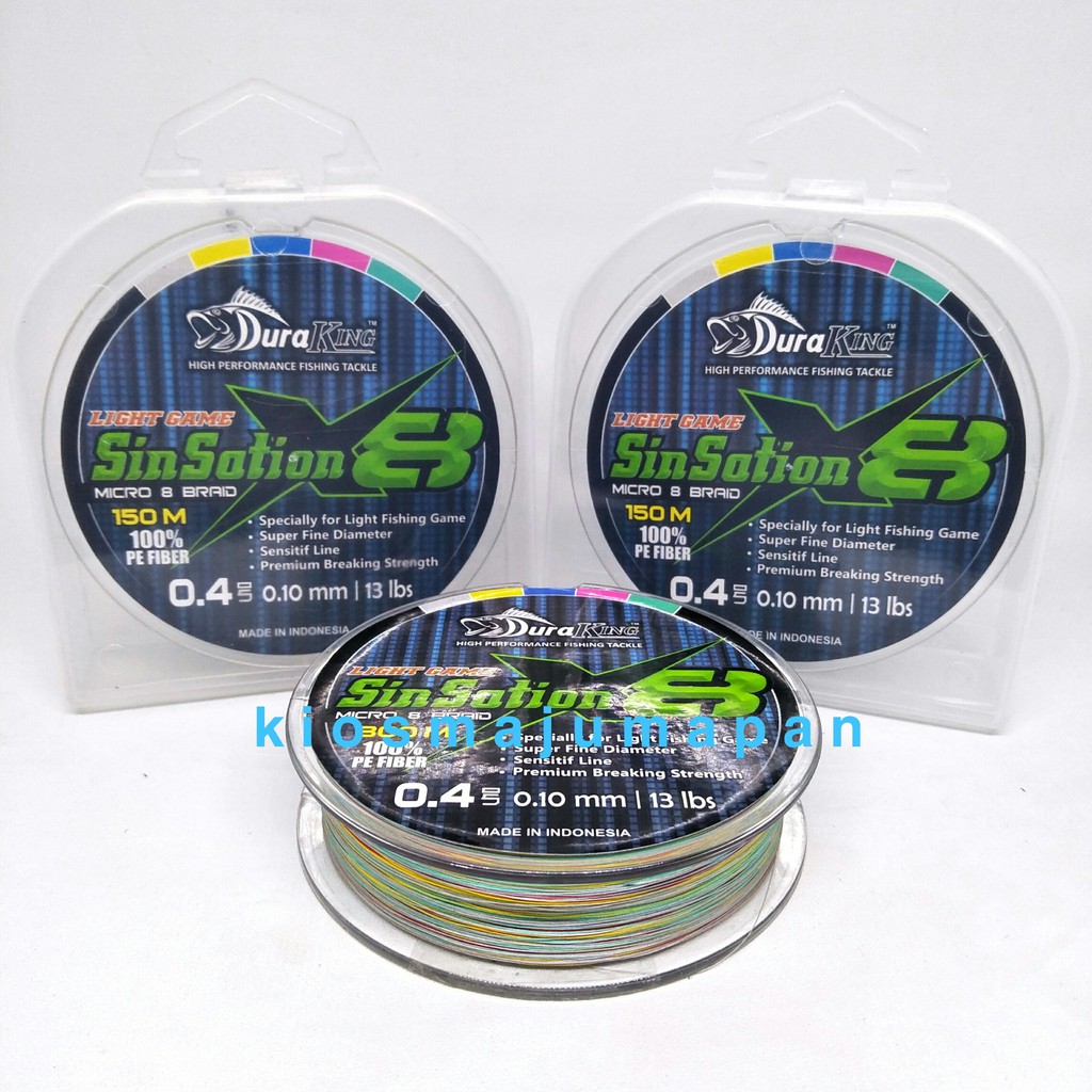 PE DURAKING SINSATION x8 0.4 0.6 0.8 150M 300M - Senar Pancing Duraking