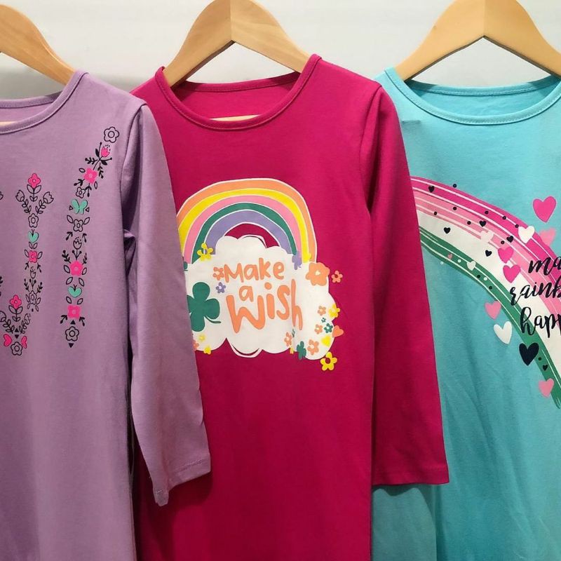 Gamis Kaos Anak Aplikasi Sablon Gamis Kaos Anak Murah Branded 1-8 tahun